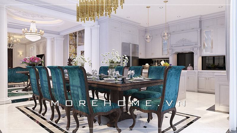 17 Thiết kế bàn ăn tân cổ điển, đẳng cấp cho căn hộ 2022-2025
